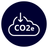 Carbon emissions reduction icon