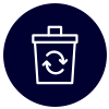 Waste management recycling icon